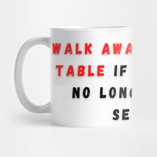 Walk Away from the Table in Red and Black Mug